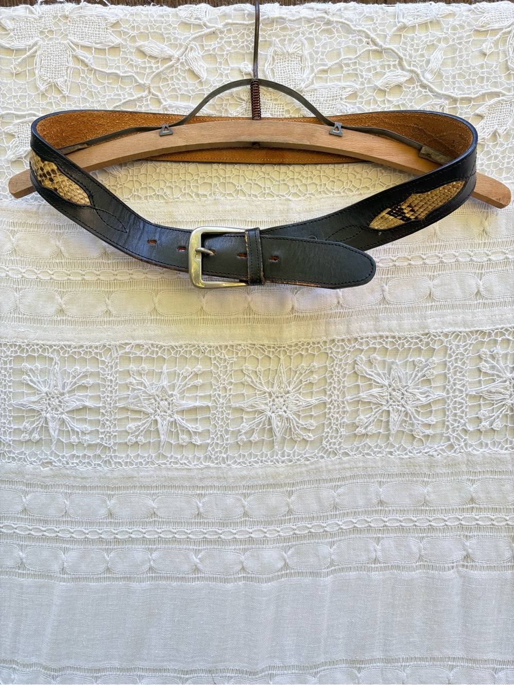 Vintage Leather python Belt